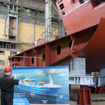 На «Северной верфи» прошла церемония закладки 59-метрового ярусолова-процессора для карельского рыболовного флота