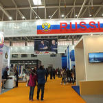 Объединенный стенд России на рыбопромышленной выставке в Циндао привлекал особое внимание своими масштабами и оформлением экспозиций